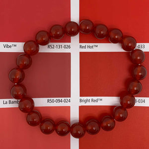 red agate stretch bracelet for women