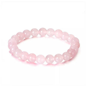 rose quartz stretch bracelet for women