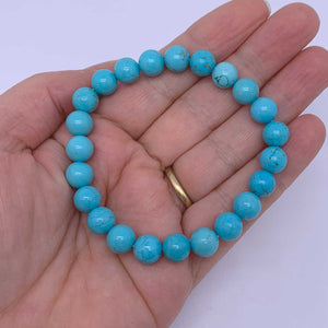 turquoise gemstone stretch bracelet