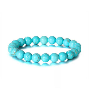 turquoise gemstone stretch bracelet