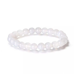 white agate stretch bracelet jewellery