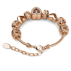 frenelle jewellery charm rose gold bracelet