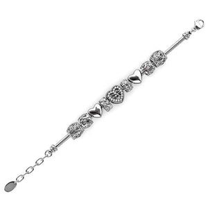 silver crystal charm bracelet jewellery women nz