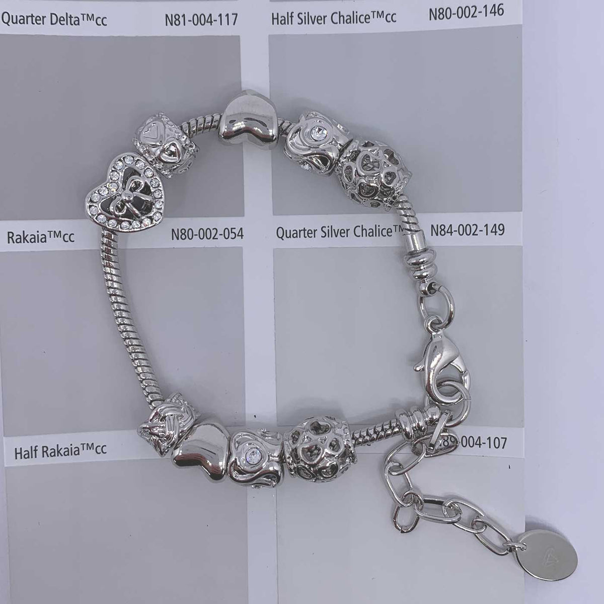 silver crystal charm bracelet jewellery women nz