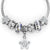 white crystal charm bracelet for women and girls