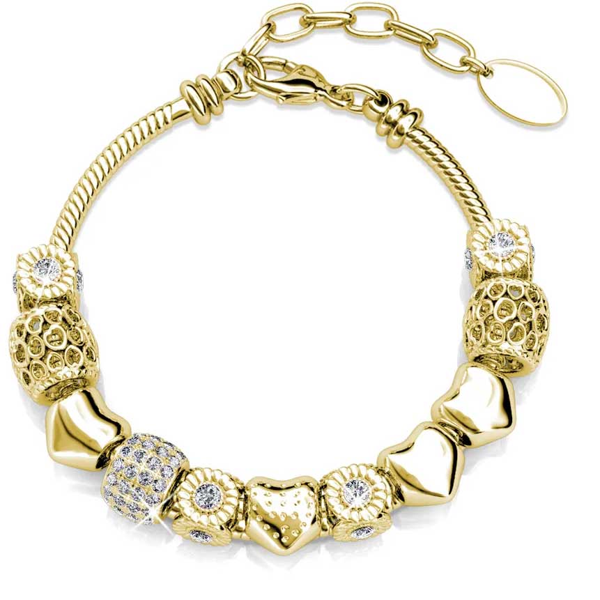 18K gold charm bracelet for women nz