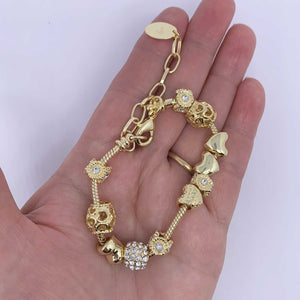 18K gold charm bracelet for women nz