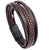 brown leather layered bracelet men
