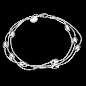 silver beaded snake chain bracelet jewellery
