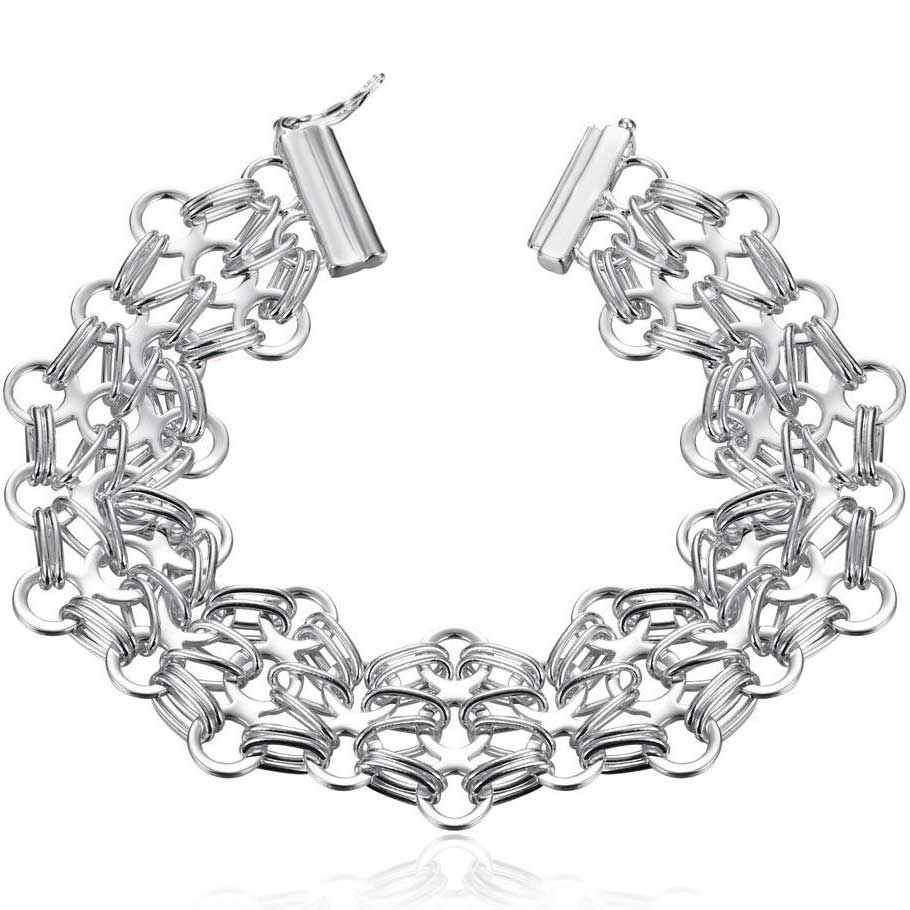 silver chain link bracelet nz