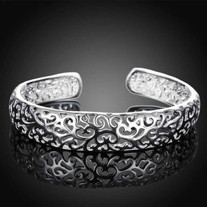 silver cuff bracelet koru design nz