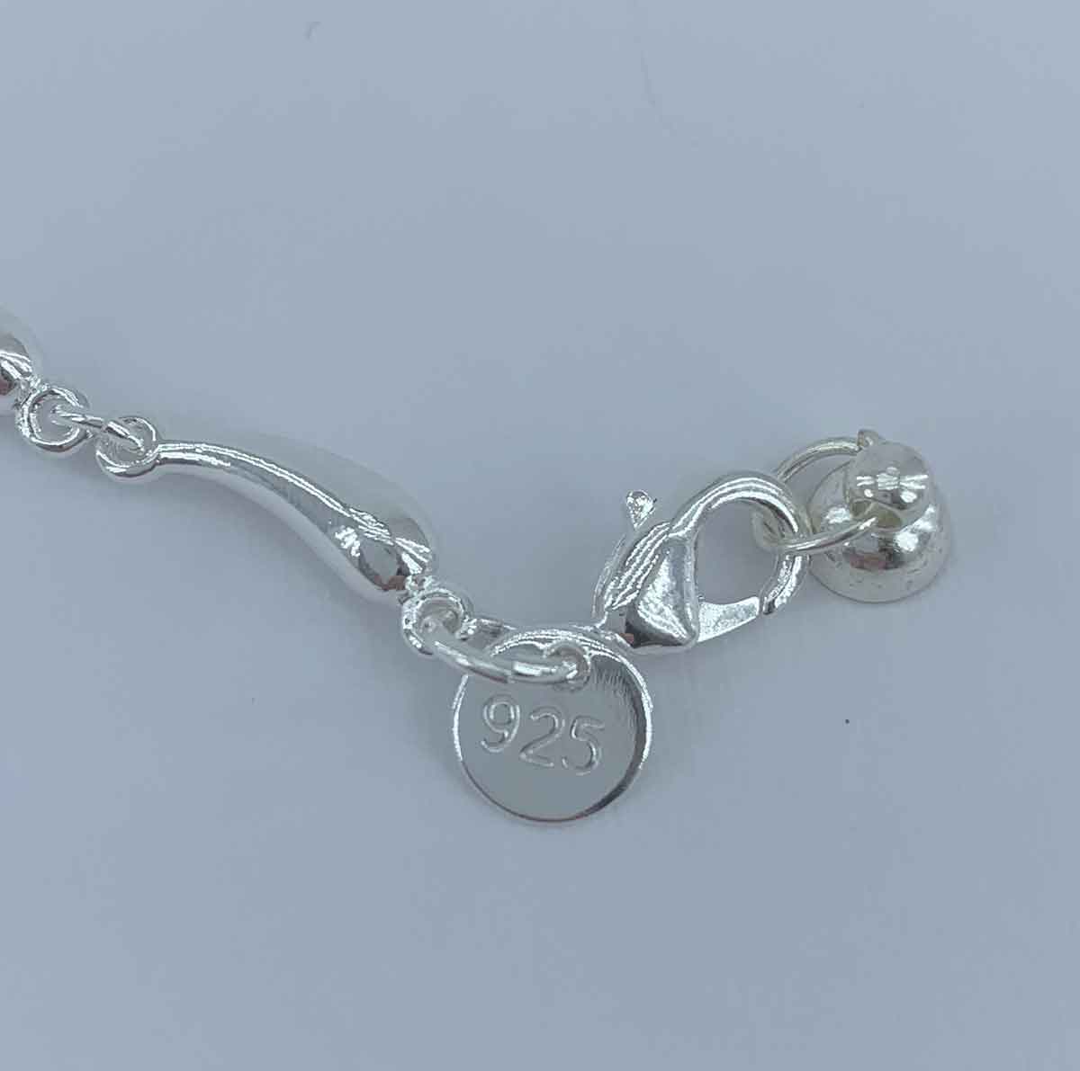 silver waterdrop bracelet for women