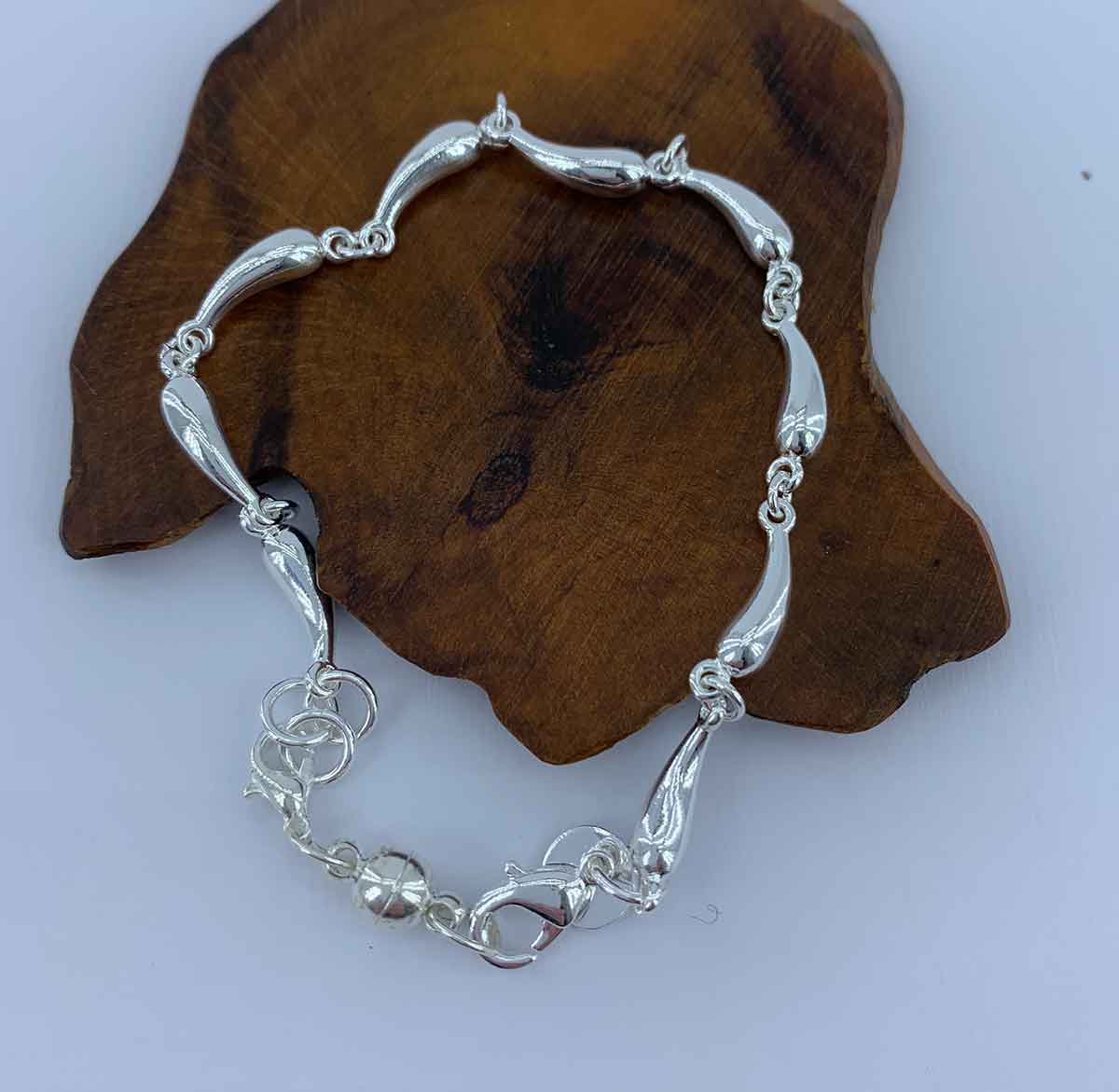 silver waterdrop bracelet for women