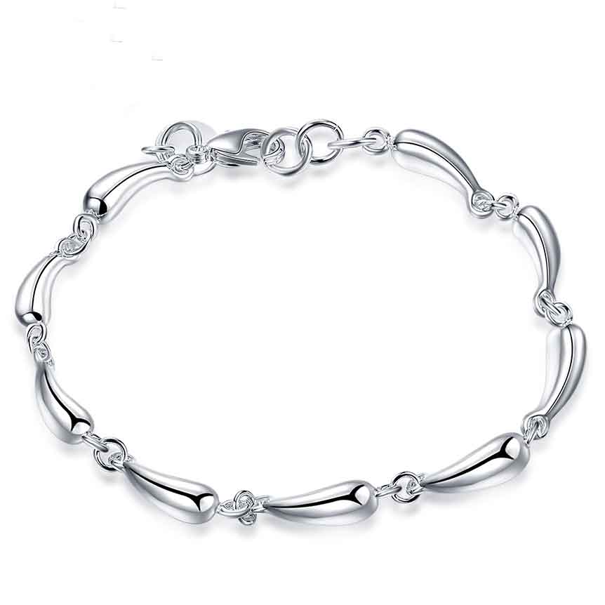 silver waterdrop bracelet for women
