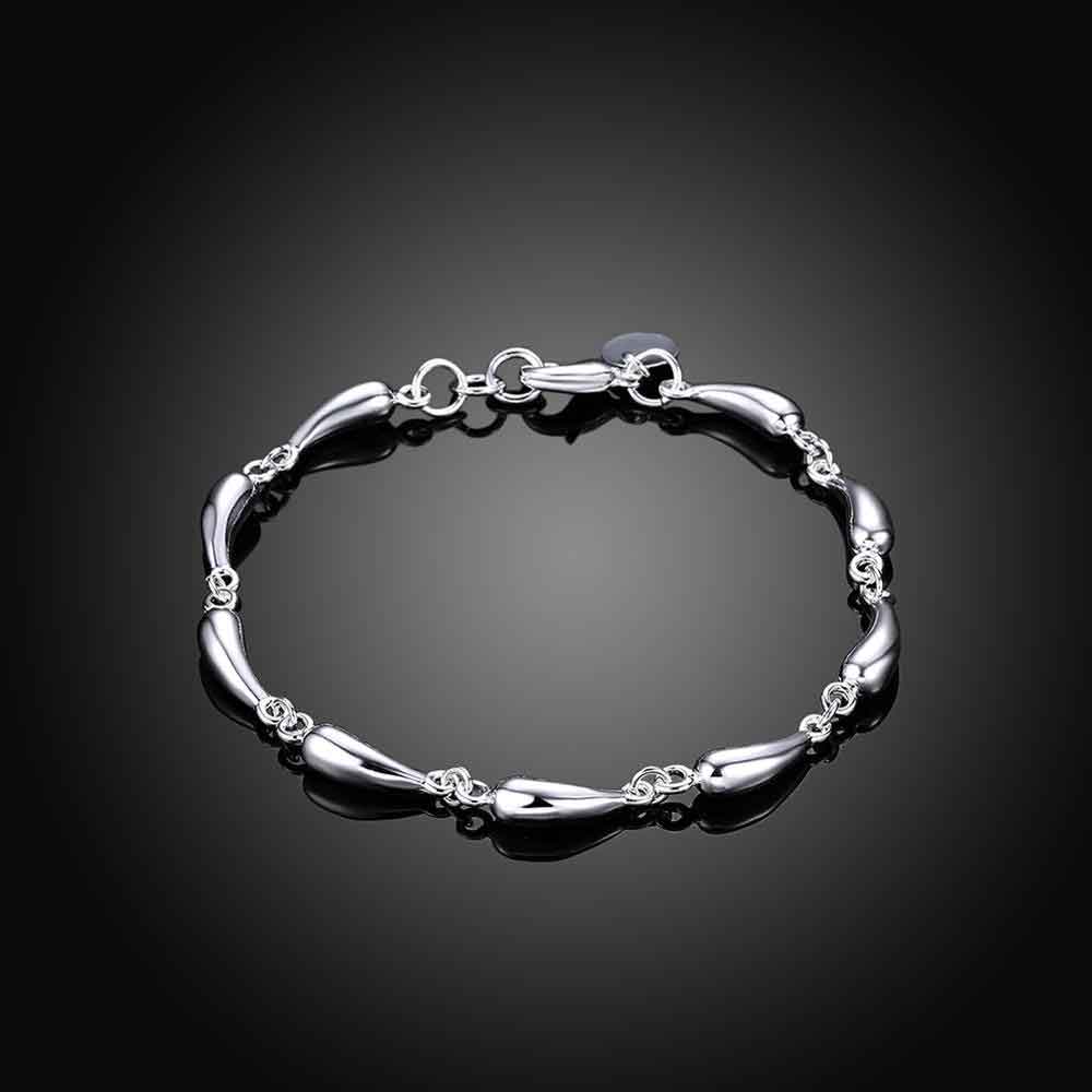 silver waterdrop bracelet for women