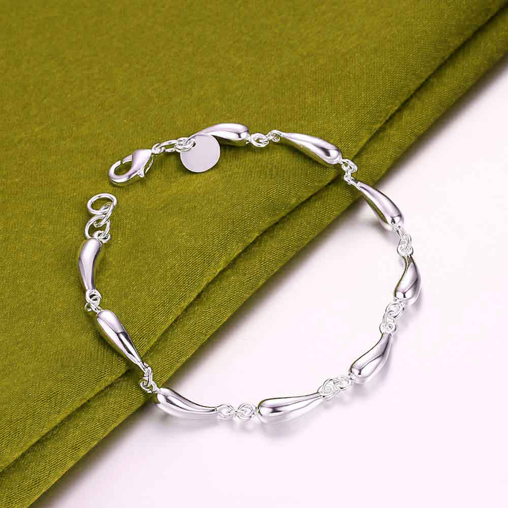 silver waterdrop bracelet for women