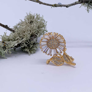 gold daisy brooch for women nz
