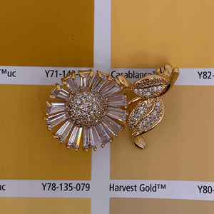 gold daisy brooch for women resene
