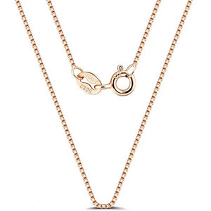 rose gold box chain necklace