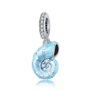 blue nautilus bracelet charm for women girls