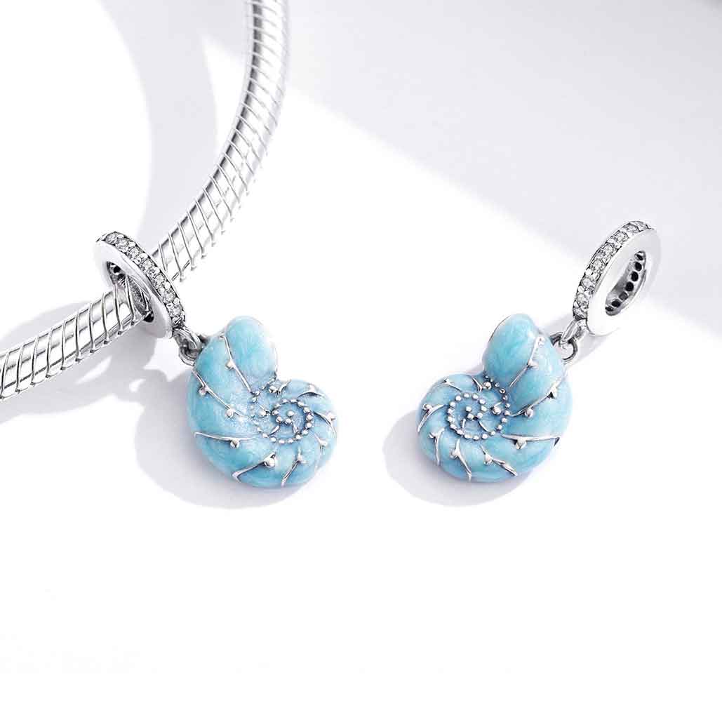 blue nautilus bracelet charm for women girls