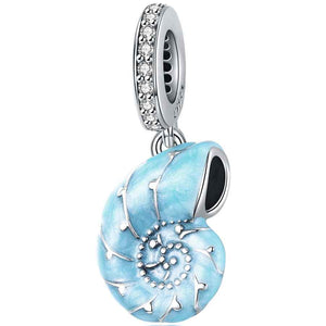 blue nautilus bracelet charm for women girls