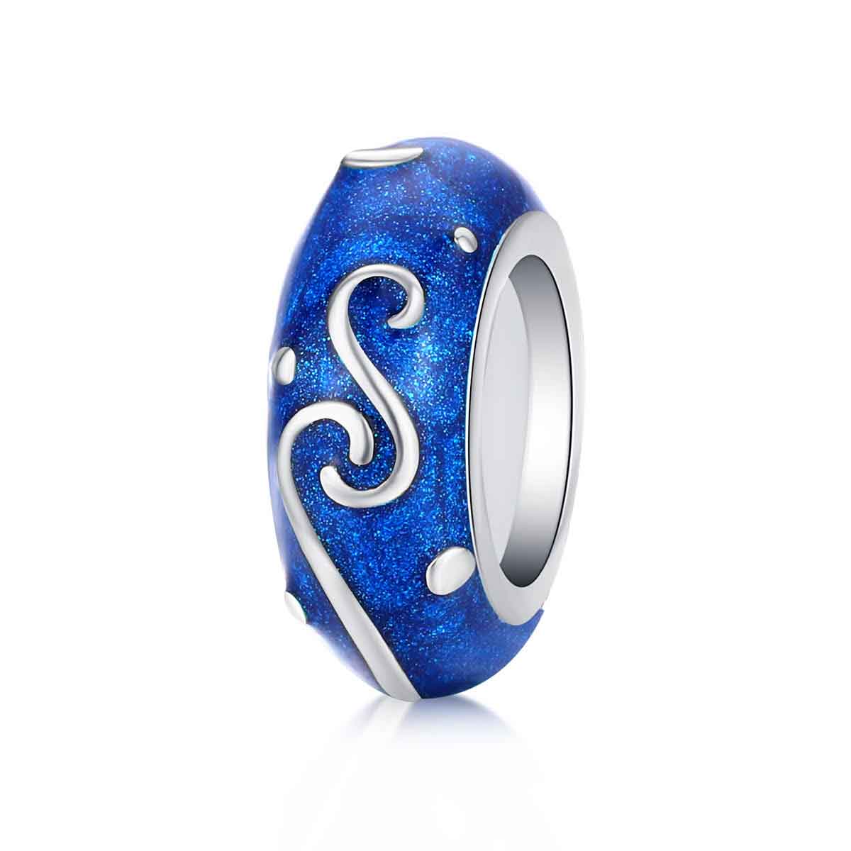 blue silver charm for women girls