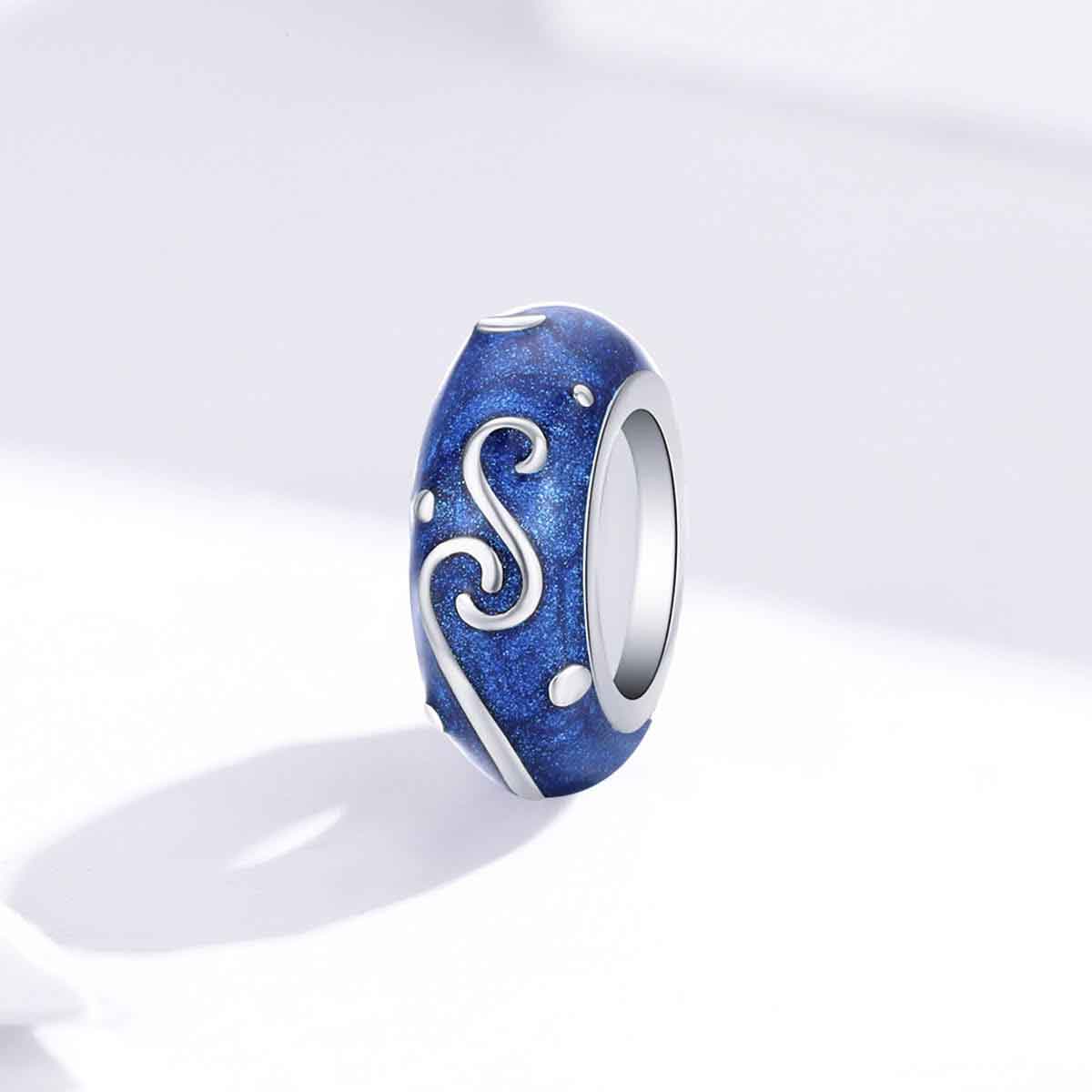 blue silver charm for women girls