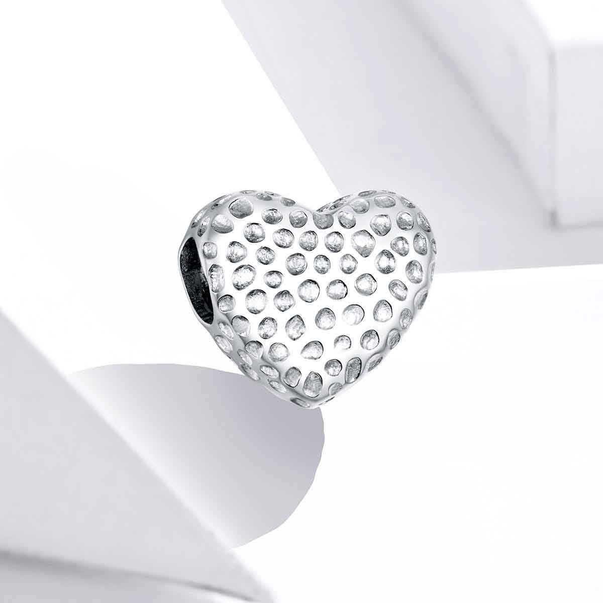silver heart charm for women girls