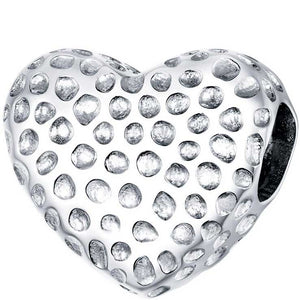 silver heart charm for women girls