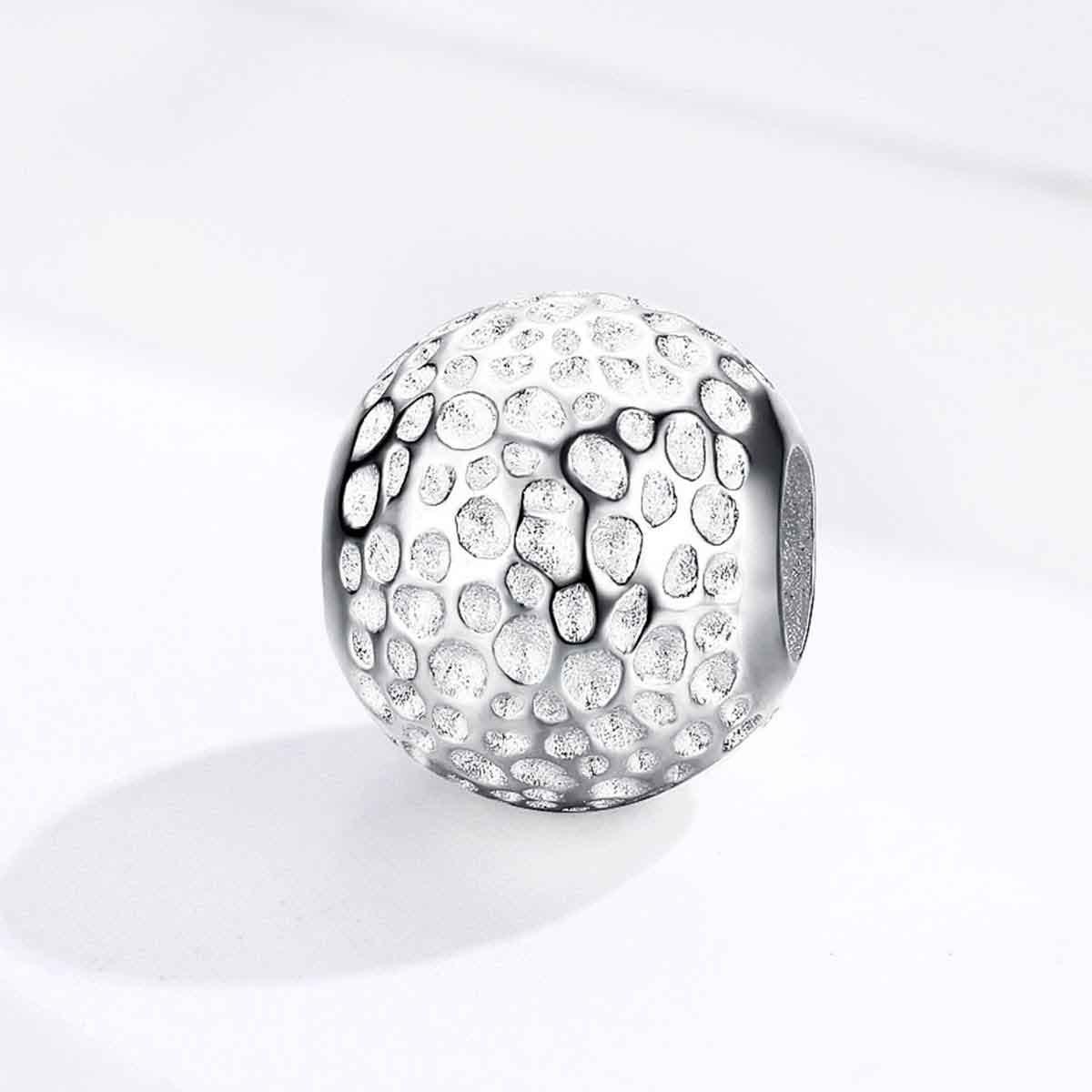 silver ball charm for bracelets