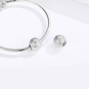 silver ball charm for bracelets