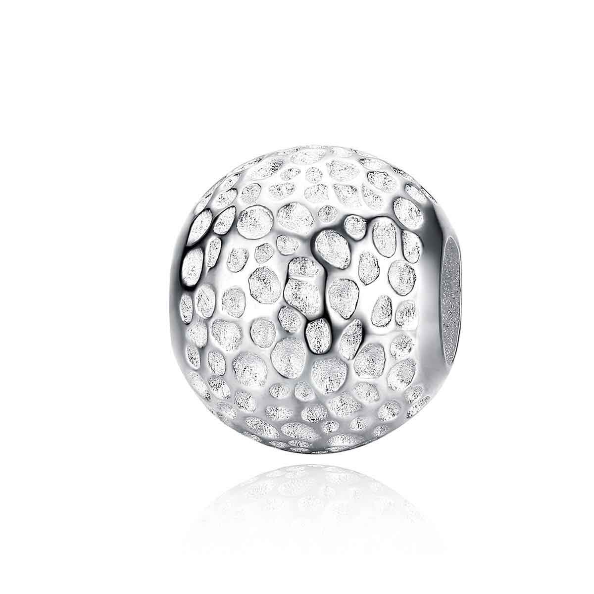 silver ball charm for bracelets