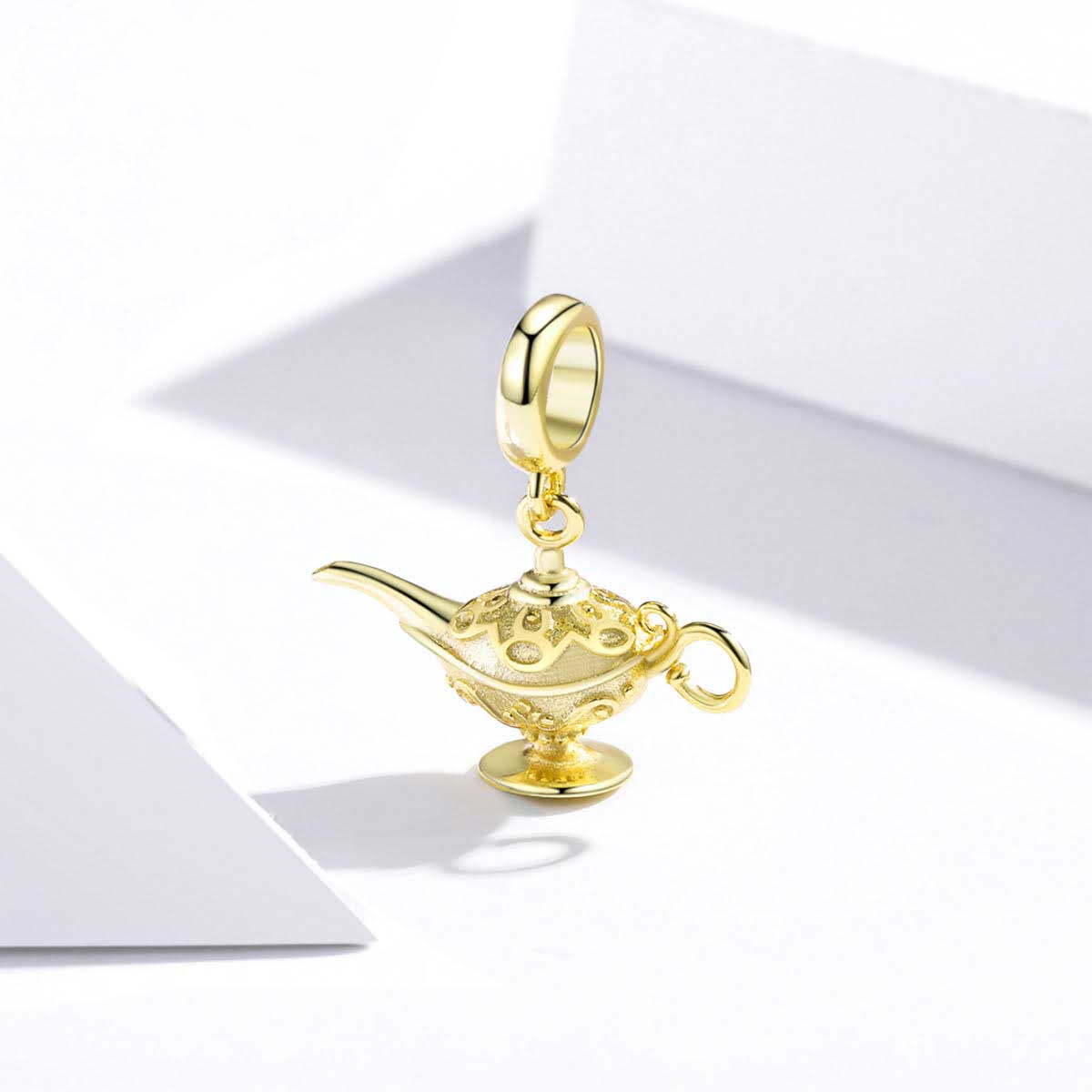 golden lamp aladin wish charm bracelet