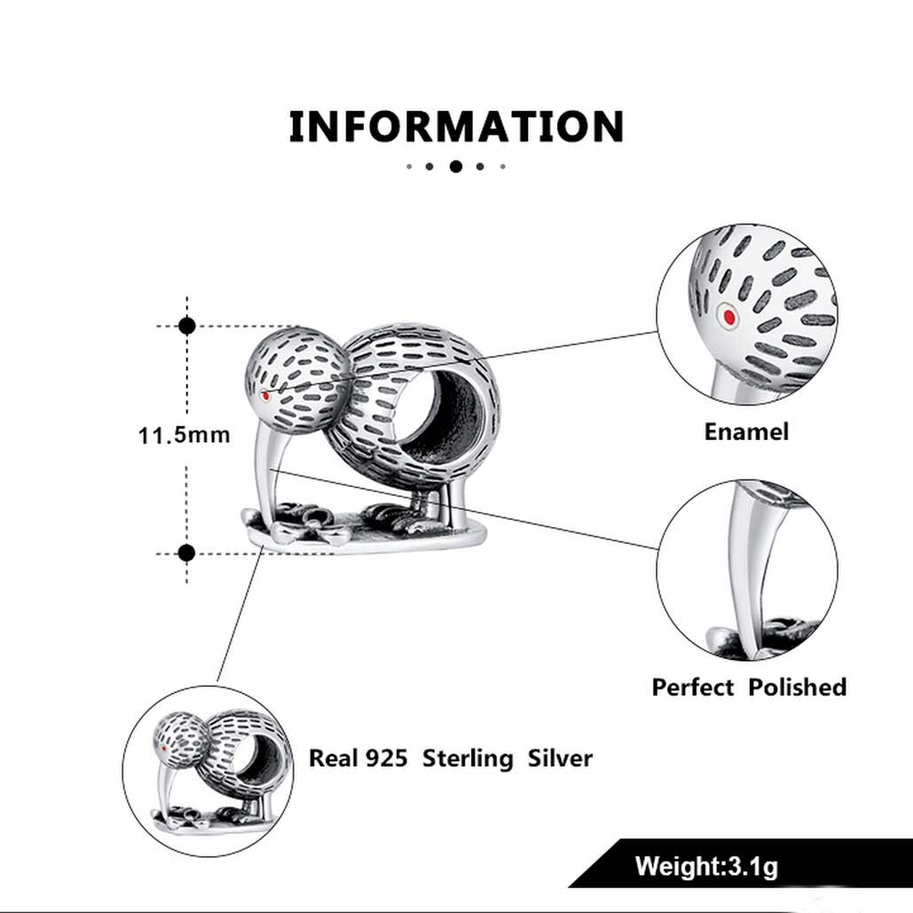 frenelle jewellery silver charm bracelet kiwi bird