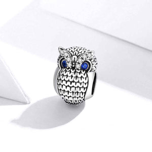wise owl silver charm bracelet