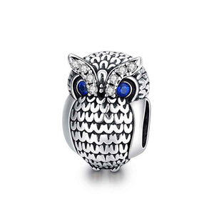 wise owl silver charm bracelet