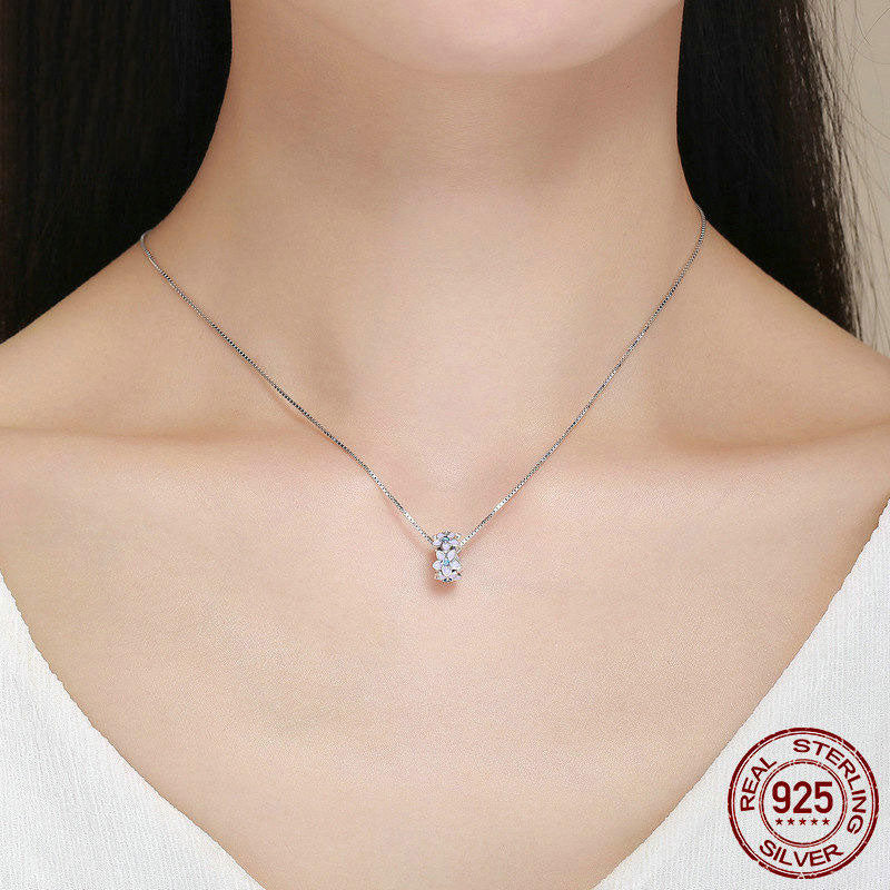 pink spacer silver flower pandora