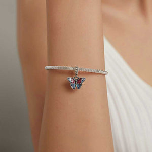 red butterfly bracelet charm silver pandora