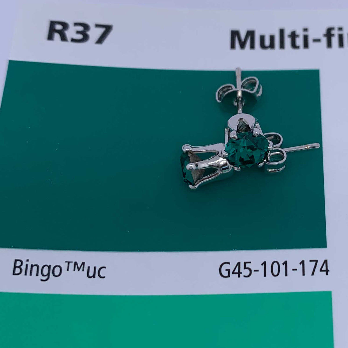 emerald crystal silver stud earrings jewellery