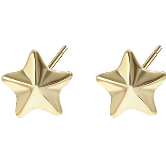 gold star stud earrings for women girls