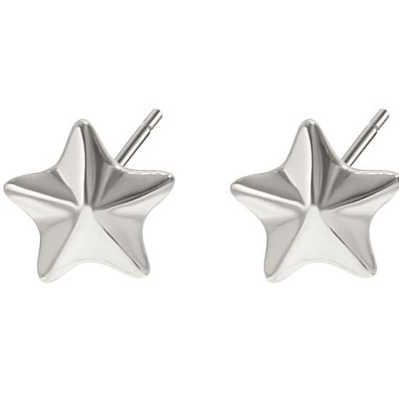 silver star stud earrings for women girls