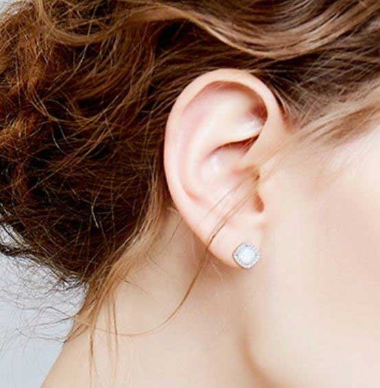 white opal silver stud earrings jewellery