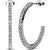 frenelle jewellery crystal Silver earring hoop