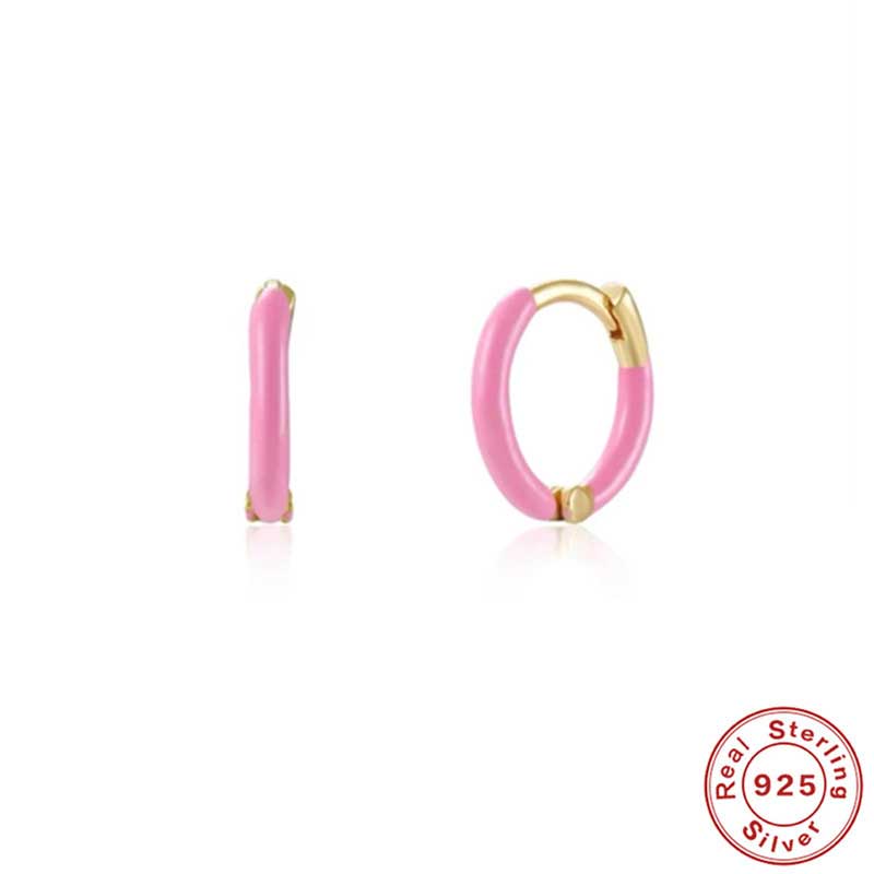 pink gold hoop earrings jewellery for women