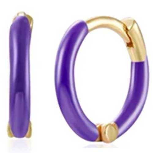 purple gold hoop earrings jewellery for women