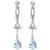silver sky blue topaz earrings