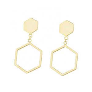 gold geometric dangle earrings