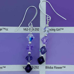purple amethyst crystal earrings for women