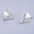silver triangle geometric earrings